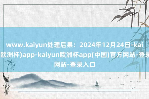 www.kaiyun处理后果：2024年12月24日-kaiyun(欧洲杯)app-kaiyun欧洲杯app(中国)官方网站-登录入口